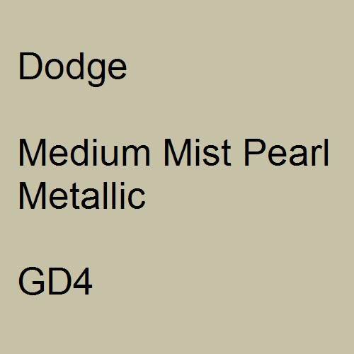 Dodge, Medium Mist Pearl Metallic, GD4.